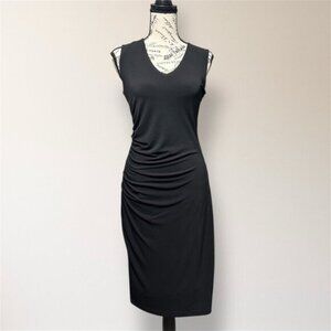 Honeylove M Black InnerPower Shaping Sleeveless Midi Dress Cocktail Party NWT
